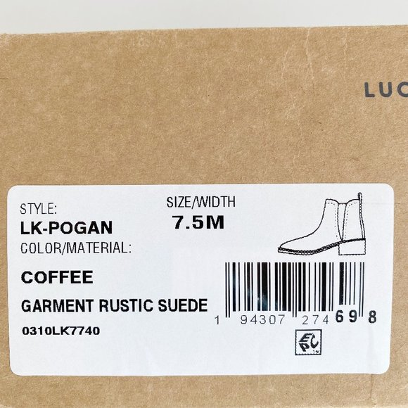 Lucky Brand Women's Pogan Ankle Bootie, Coffee Rustic Suede, Gray, Size 7.5M - Picture 2 of 8